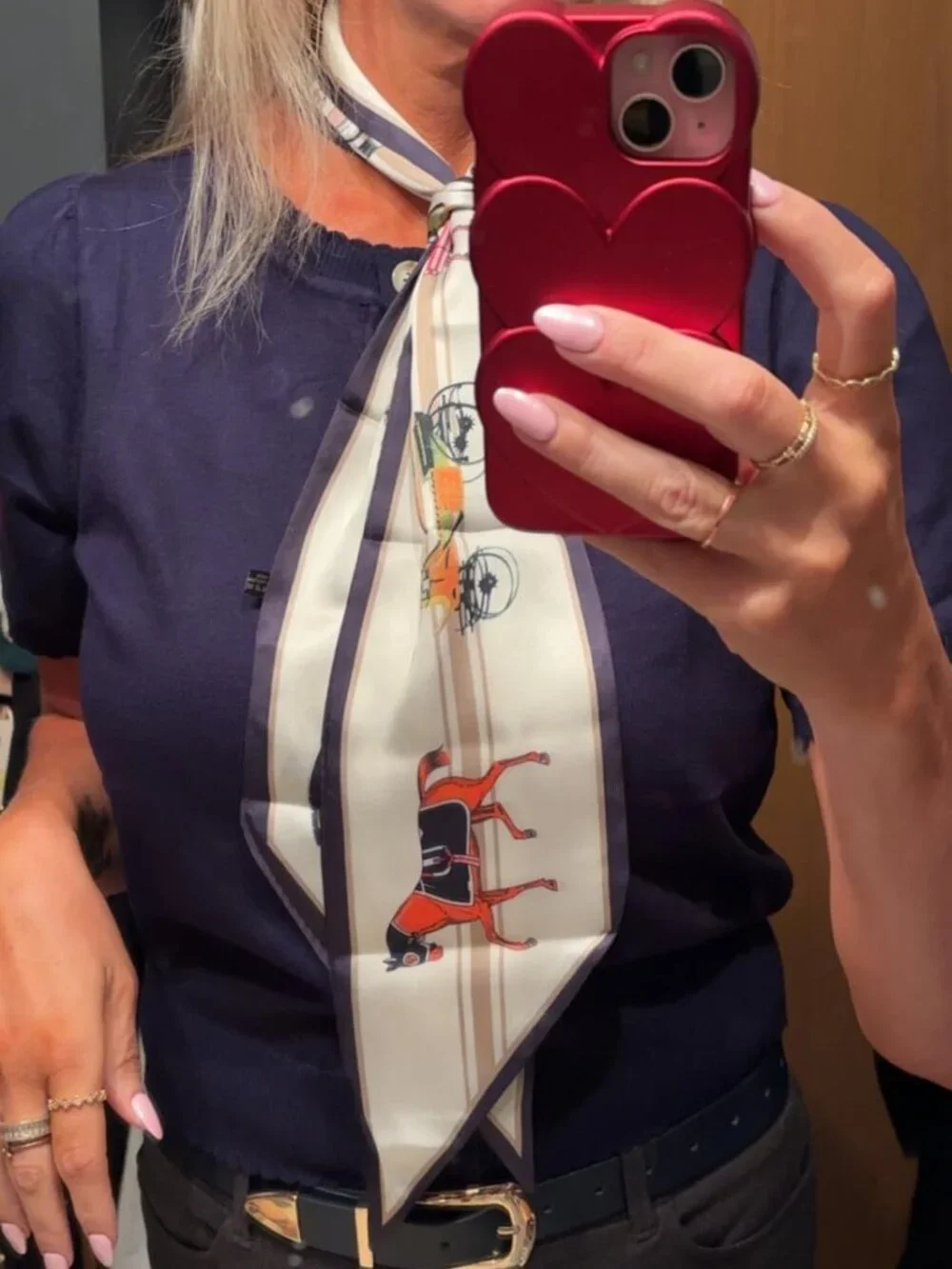 Silk-Like Skinny Scarf 59
